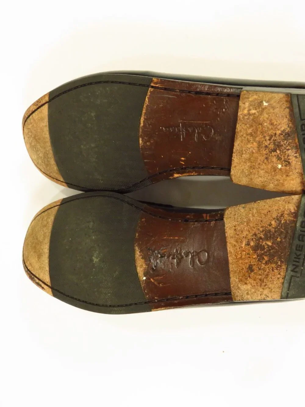 Mens Leather Penny Loafers Cole Haan Nike Air size 10 1/2M